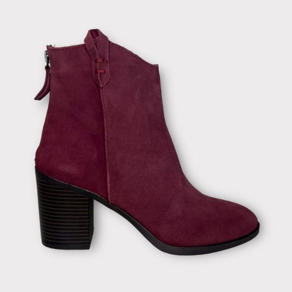 Ladies Mia Rhys Heeled Bootie Burgundy Size 8.5 Nwob